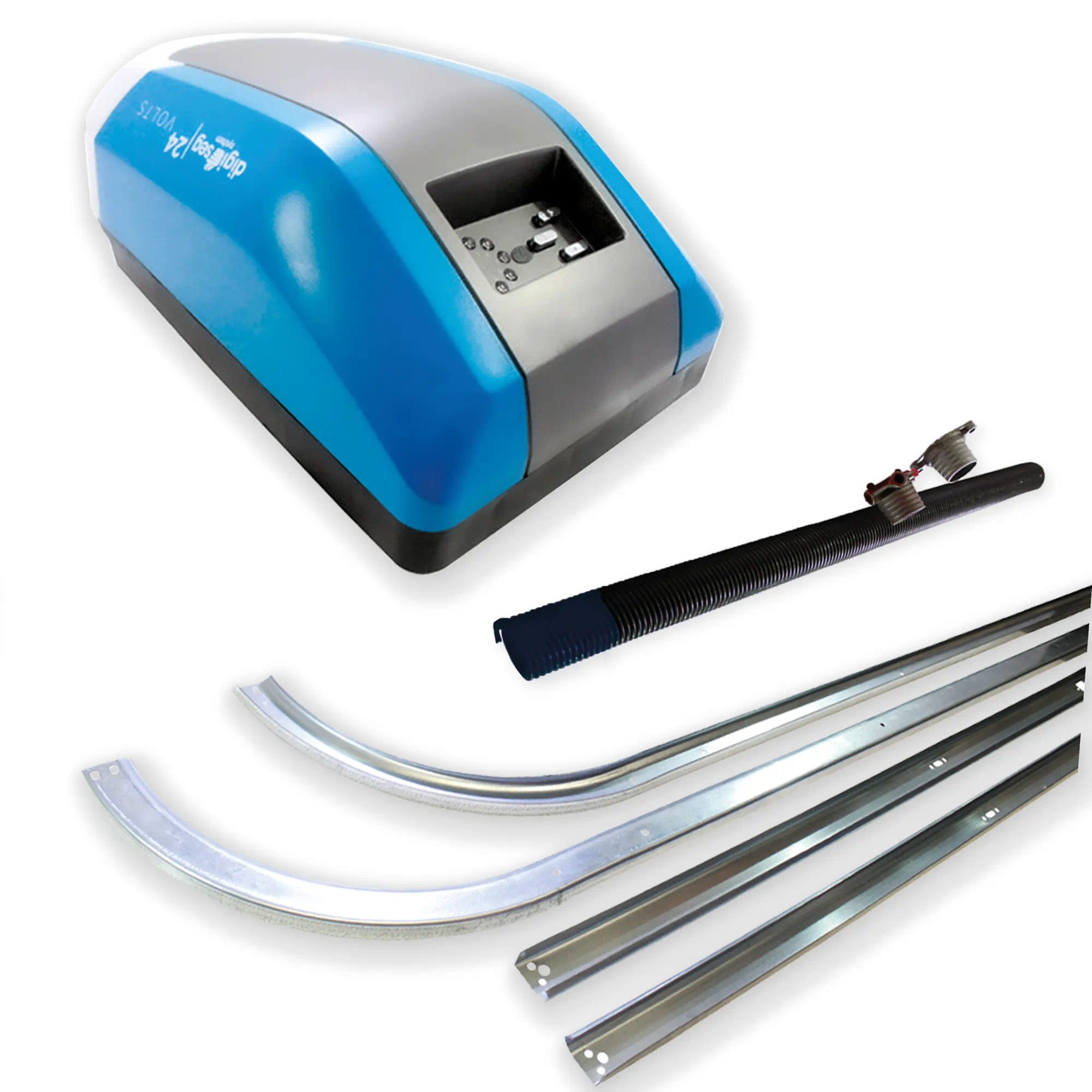 MOTOR DE CADENA 1000N 2601+KIT DE HERRAJES 7X8 RES AZUL