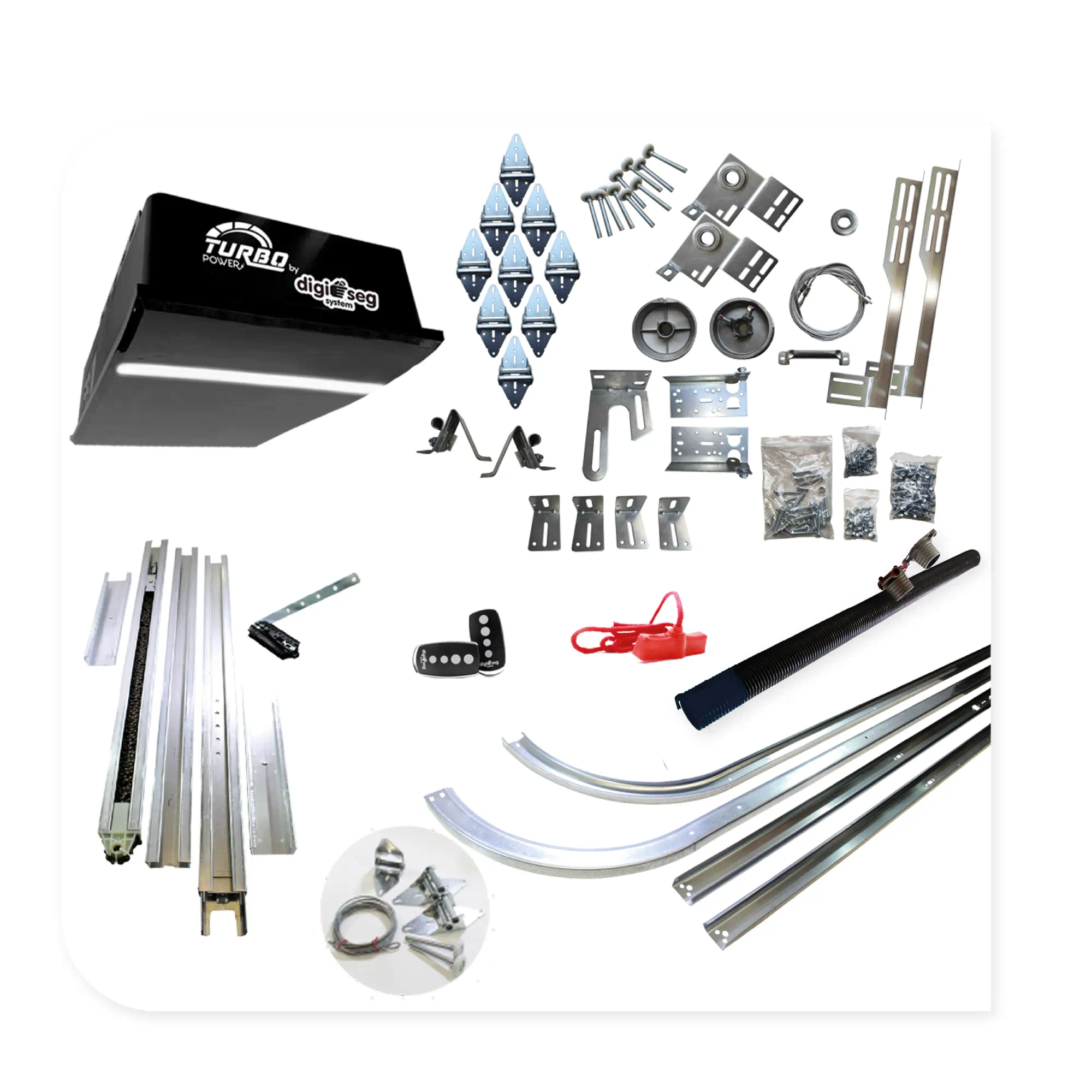 PAQ 1000N TURBO POWER C/ RIEL C + KIT DE HERRAJES 7X8 AZUL