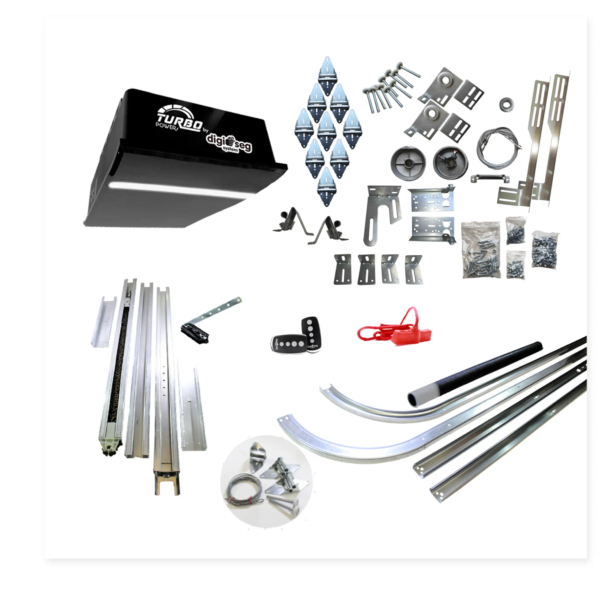 PAQ 1000N TURBO POWER C/ RIEL C + HERRAJES 8X8 BLANCO