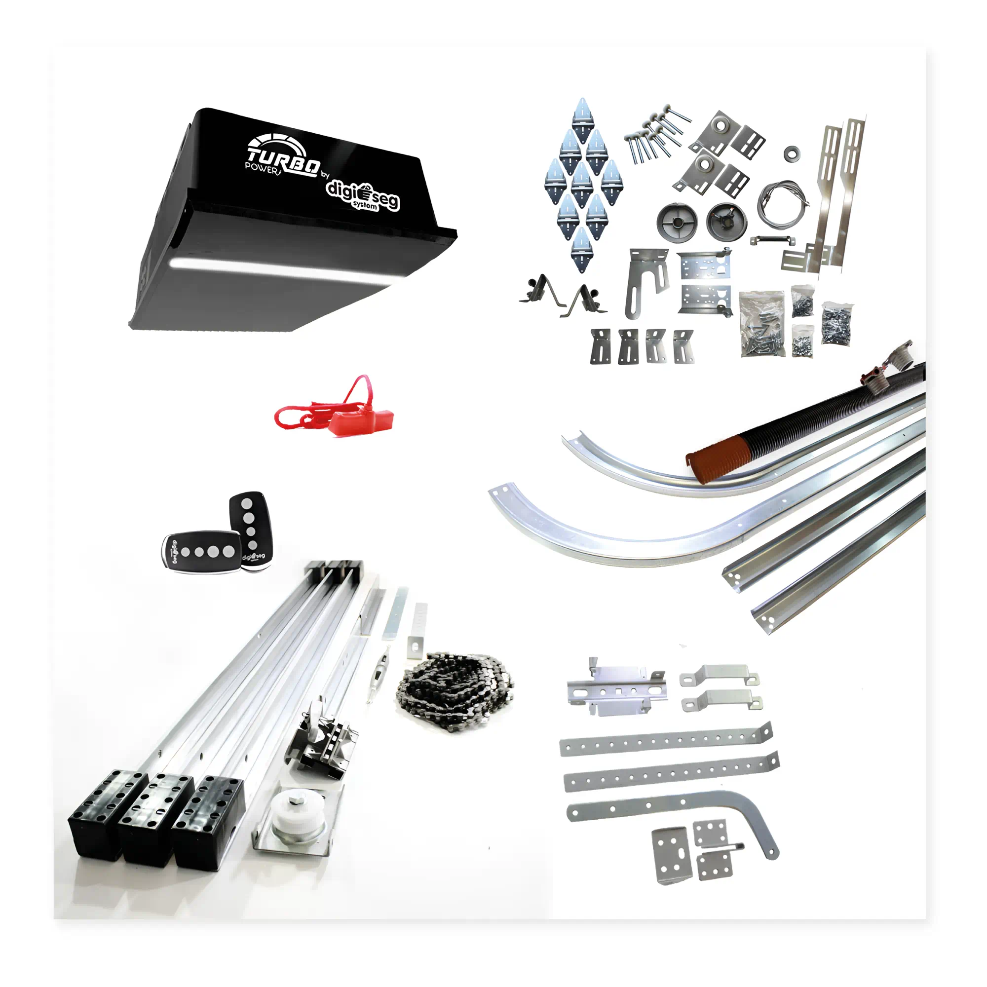 PAQ 1000N TURBO POWER C/ RIEL T + KIT DE HERRAJES 7X8 AZUL