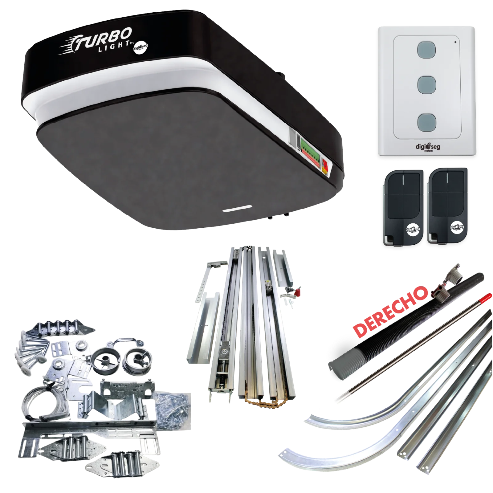 PAQUETE KIT ASCENDENTE TURBO LIGHT RIEL C + KIT DE HERRAJE S