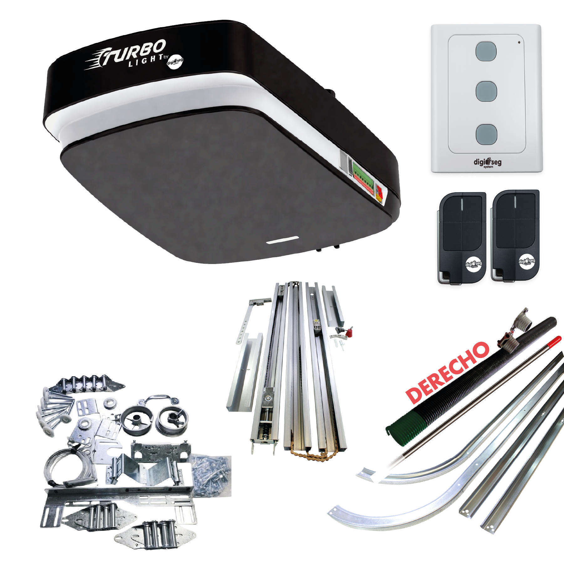 PAQUETE KIT ASCENDENTE TURBO LIGHT RIEL C + KIT DE HERRAJE S