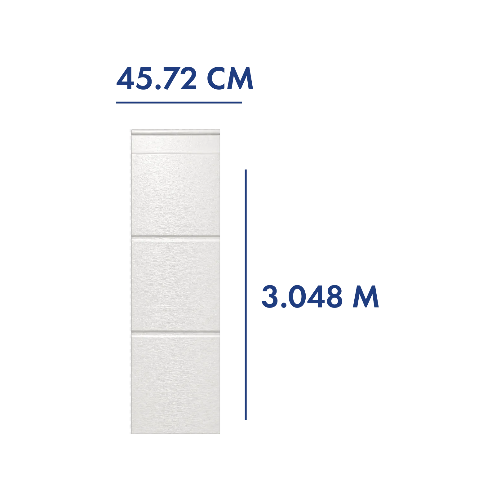 PANEL PARA PORTÓN BLANCO 3.048 M LARGO X 45.72 CM ANCHO