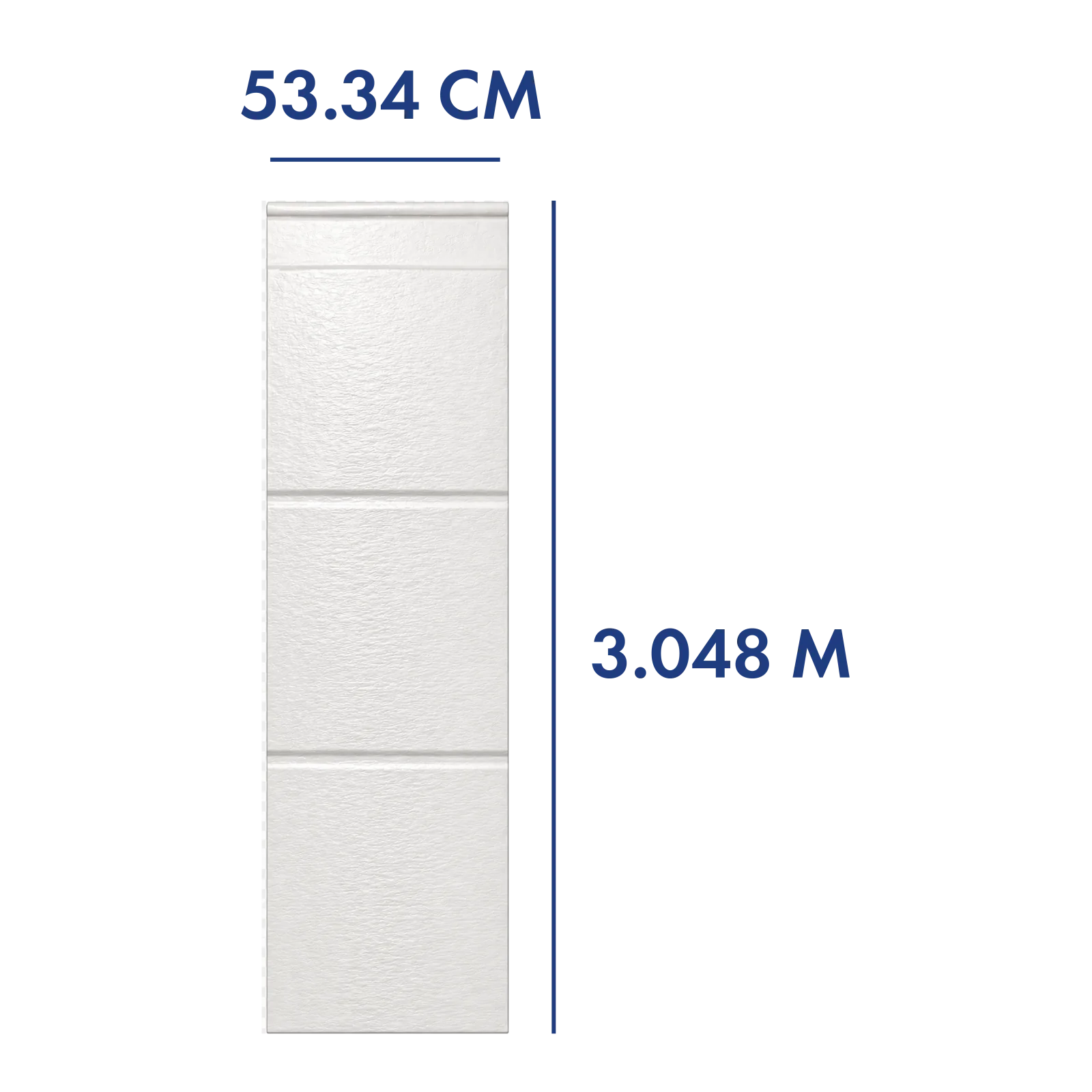 PANEL PARA PORTÓN BLANCO 3.048 M LARGO x 53.34 CM ANCHO