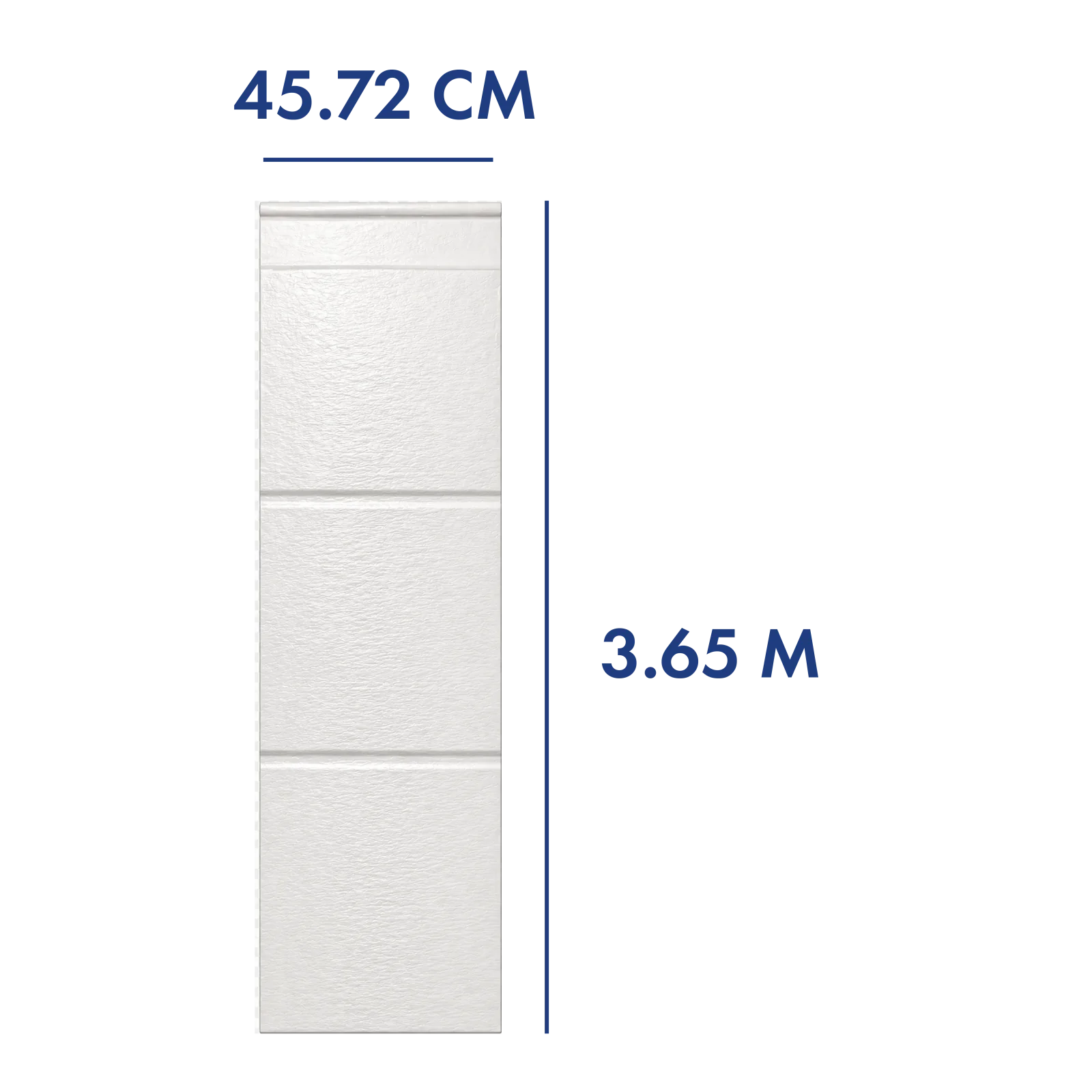 PANEL PARA PORTÓN BLANCO 3.65 M LARGO X 45.72 CM ANCHO
