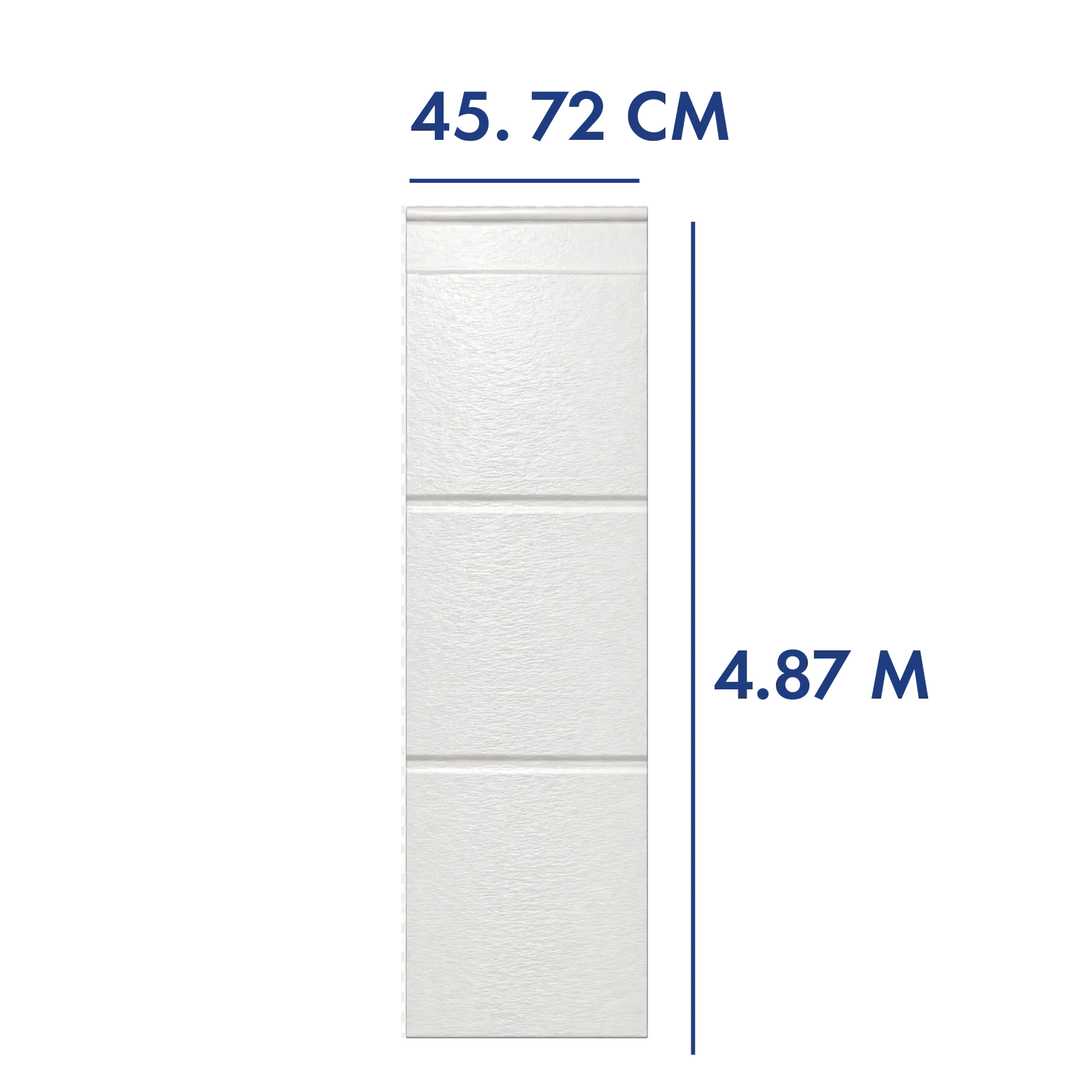 PANEL PARA PORTÓN BLANCO 4.87 M LARGO X 45.72 CM ANCHO