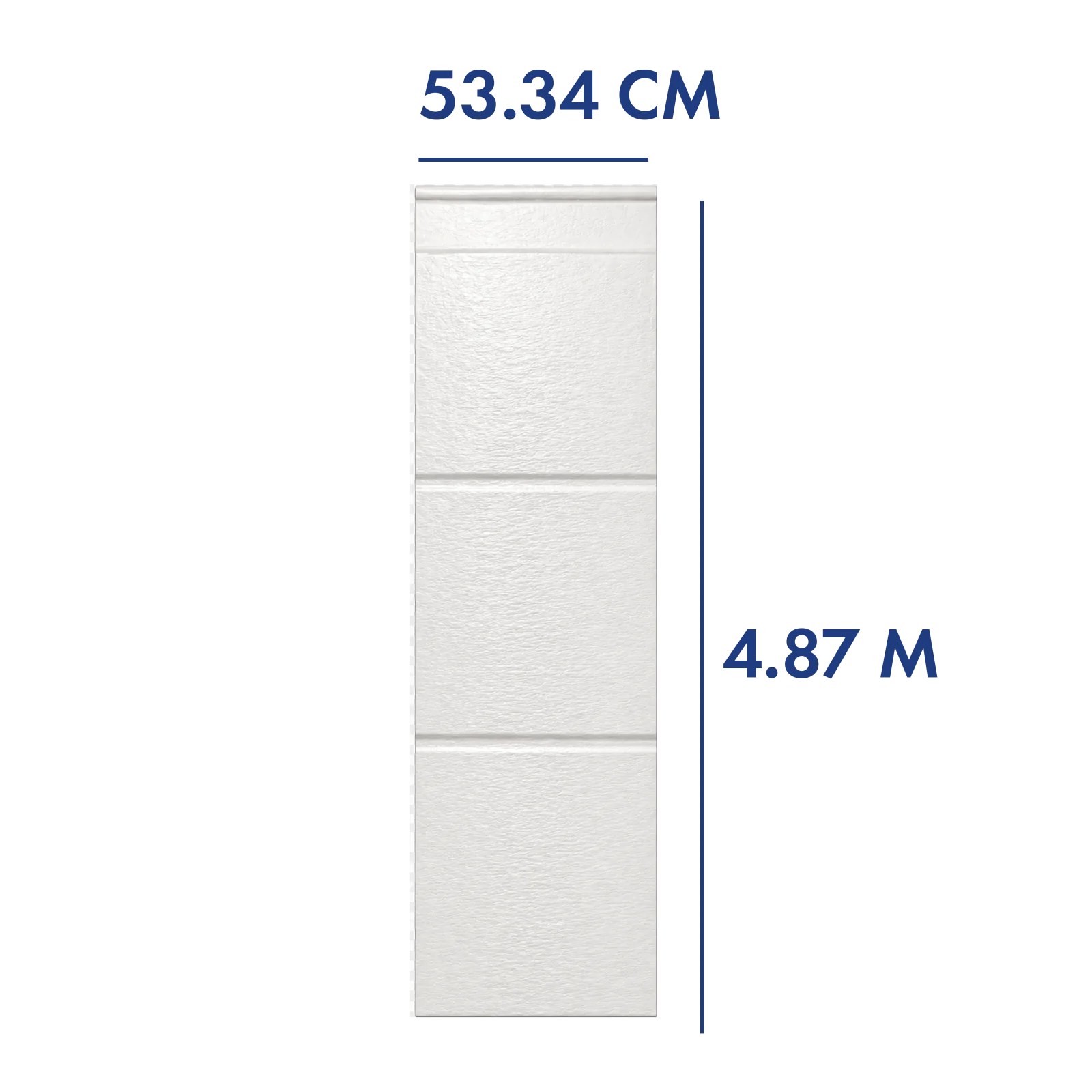 PANEL PARA PORTÓN BLANCO 4.87 M  LARGO x 53.34 CM ANCHO