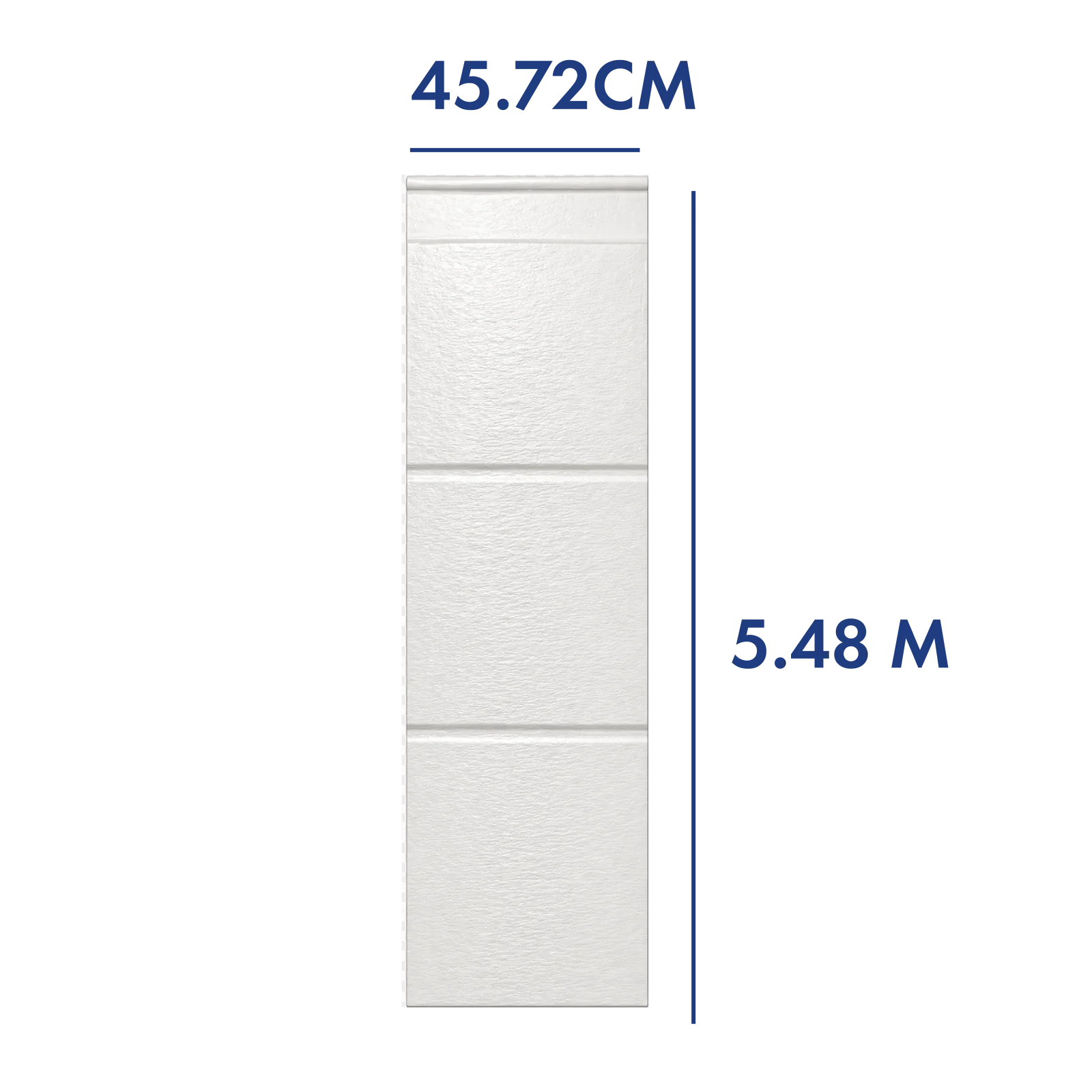 PANEL PARA PORTÓN BLANCO 5.48 M LARGO X 45.72 CM ANCHO