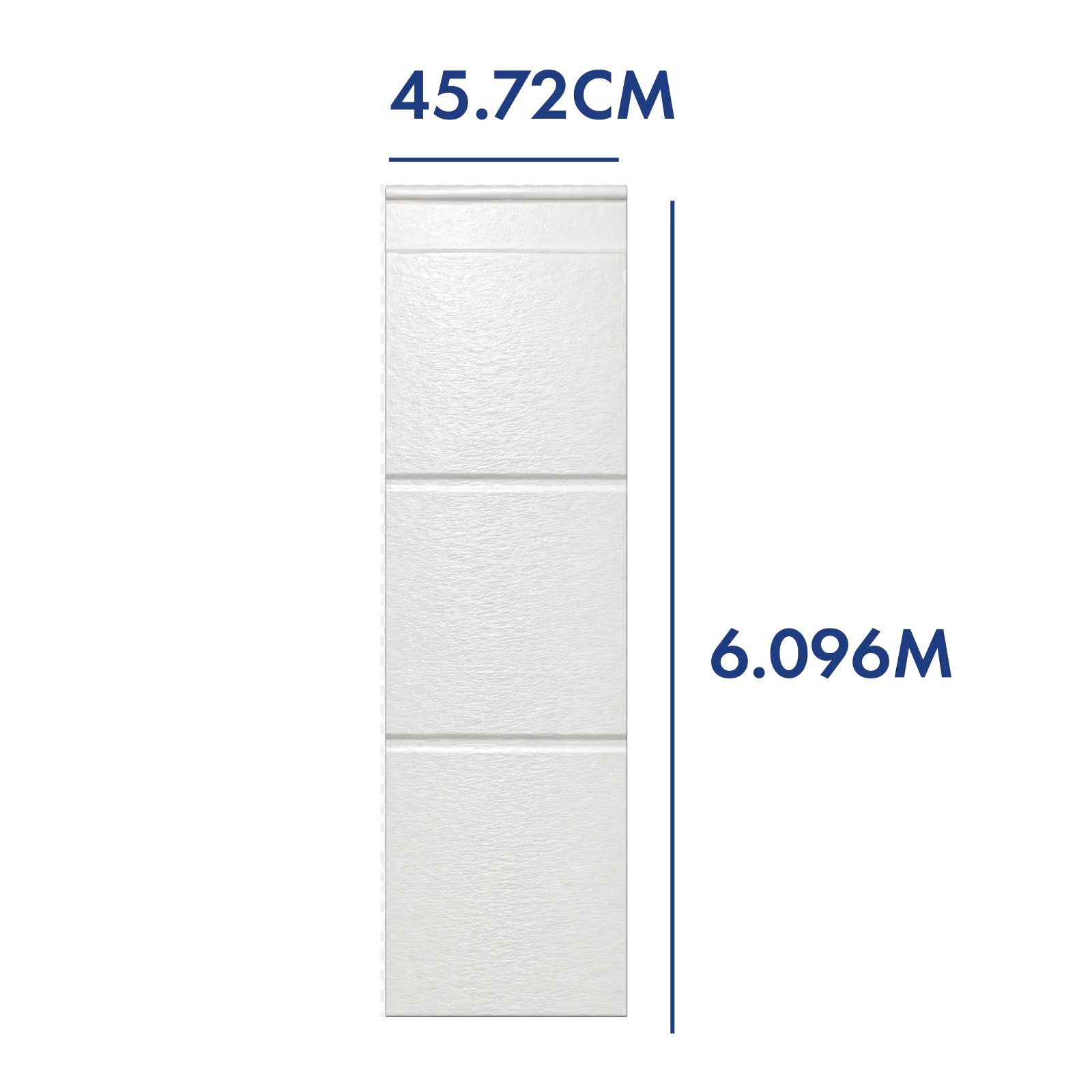 PANEL PARA PORTÓN BLANCO 6.096 M LARGO X 45.72 CM ANCHO