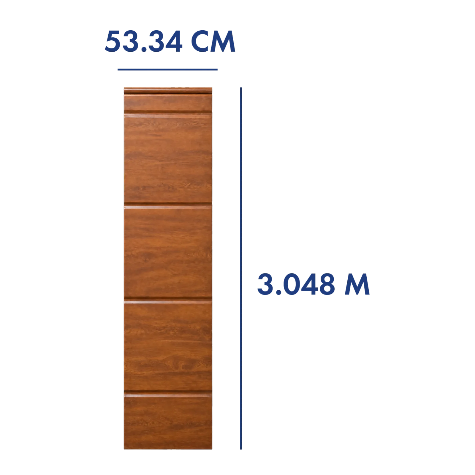 PANEL PARA PORTÓN COLOR ROBLE 3.048 M LARGO X 53.34 CM ANCHO