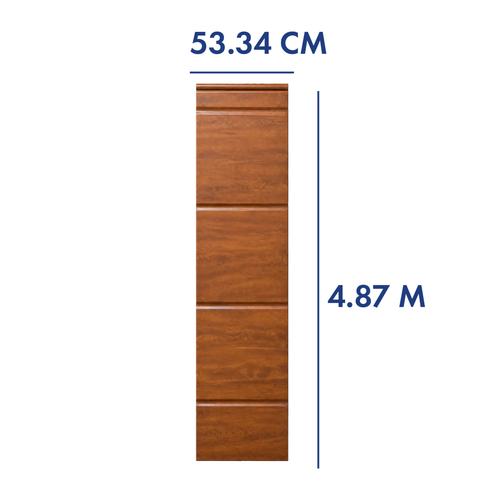 PANEL PARA PORTÓN COLOR ROBLE 4.87 M LARGO X 53.34 CM ANCHO