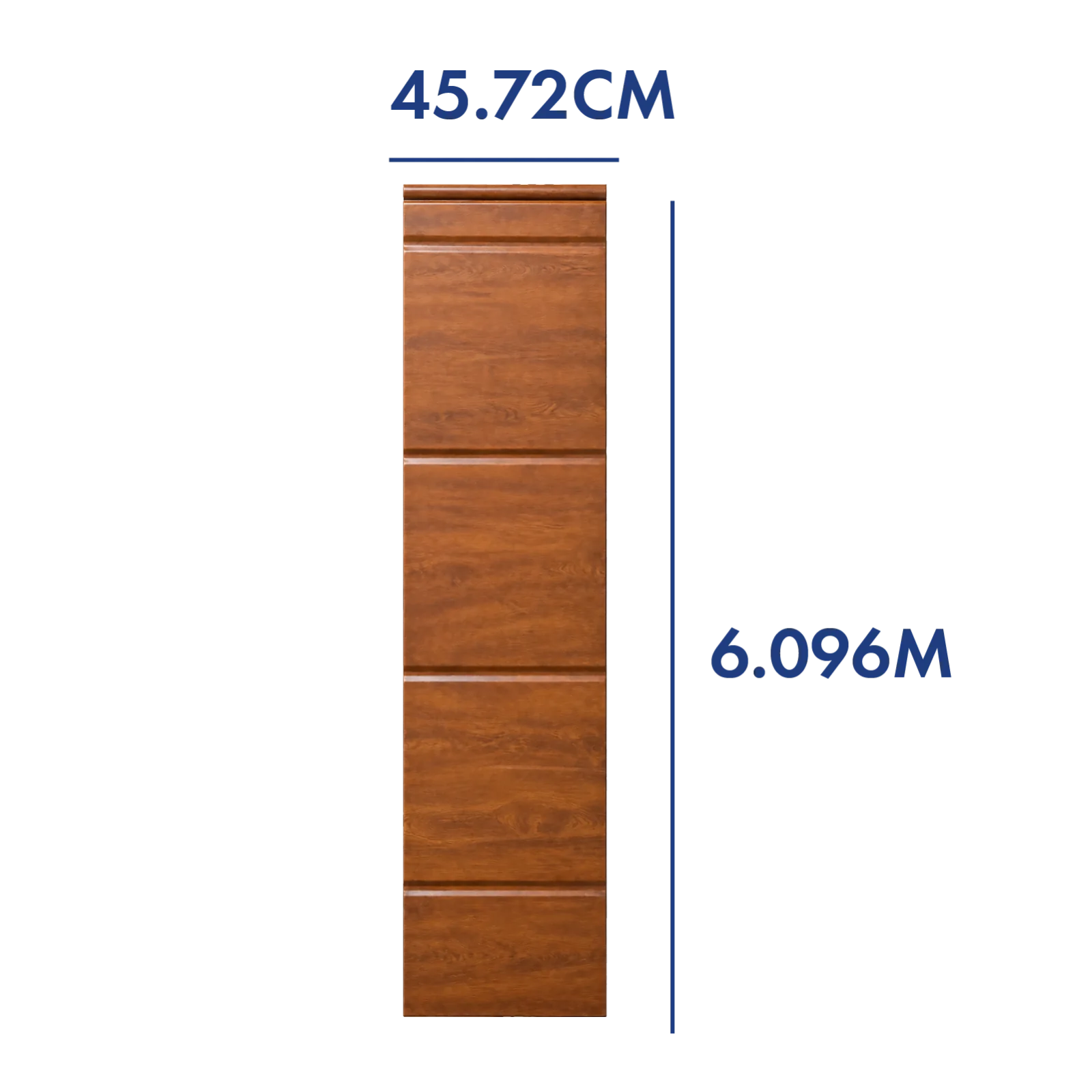 PANEL PARA PORTÓN COLOR ROBLE 6.096 M LARGO X 45.72 CM ANCHO