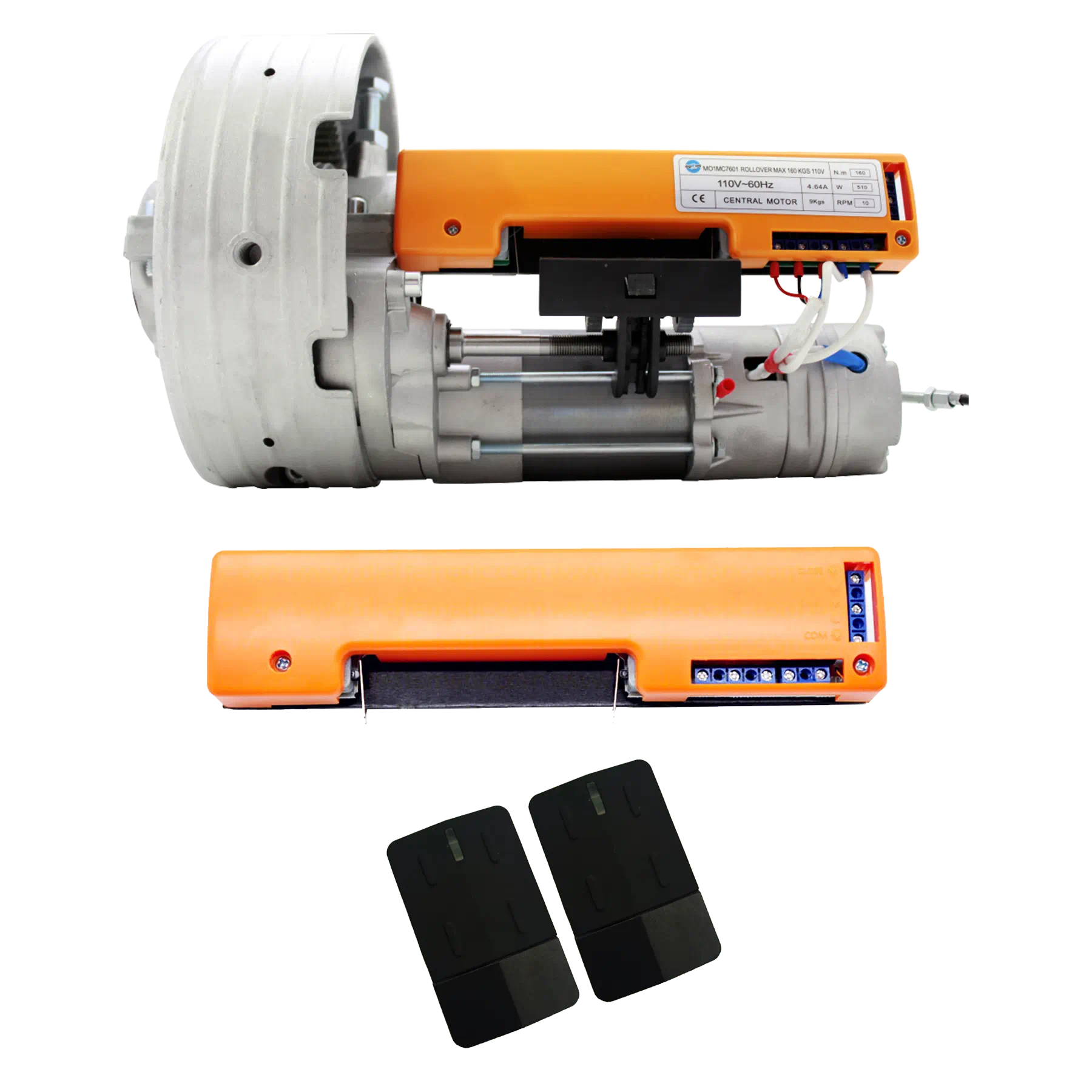 PAQ. MOTOR DE CORTINA ROLLOVER C/CENTRAL Y CON 2 CONTROLES