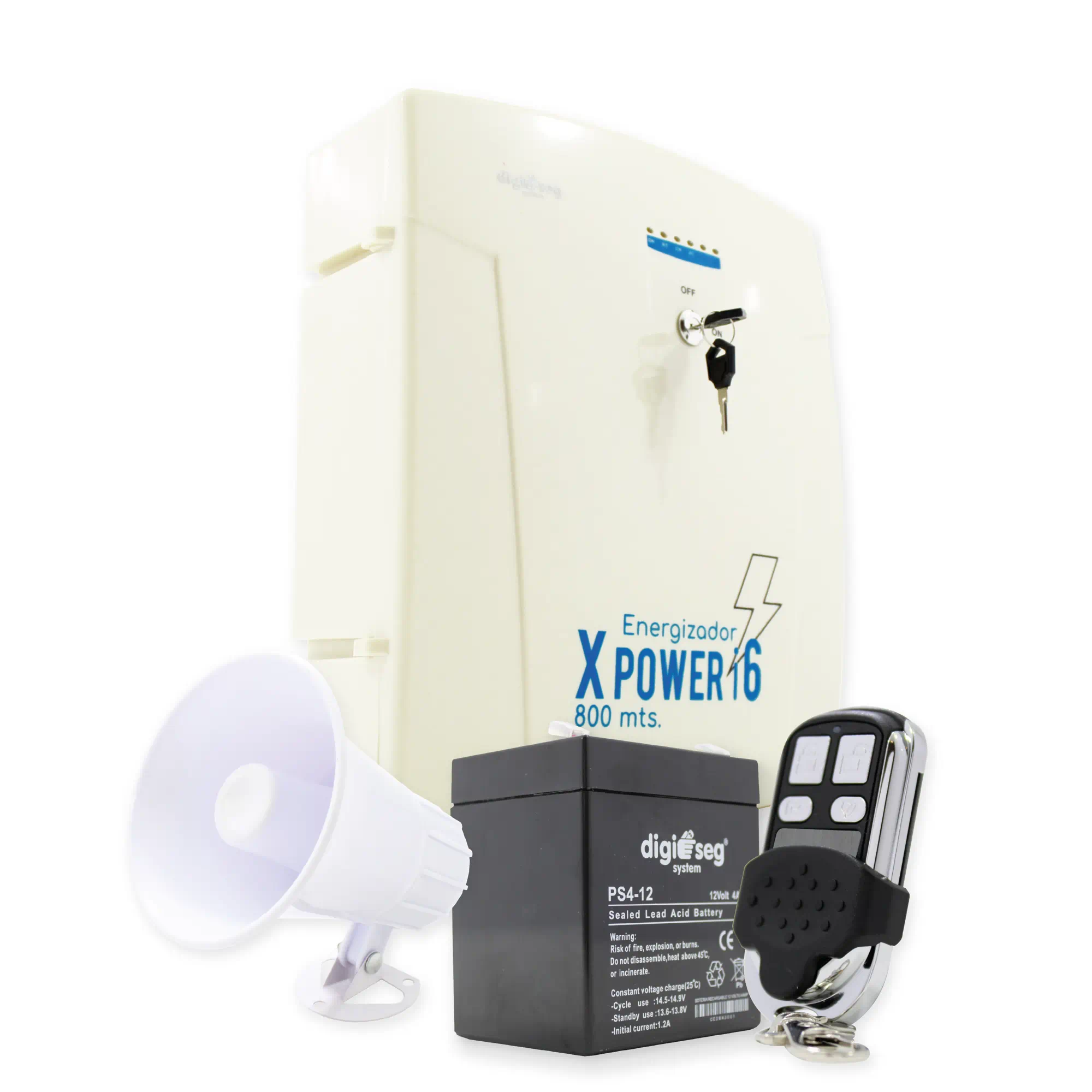 PAQ. REMATE CERCO i6  + SIRENA 20 W + 1 BATERIA 12V + 1 CONTROL