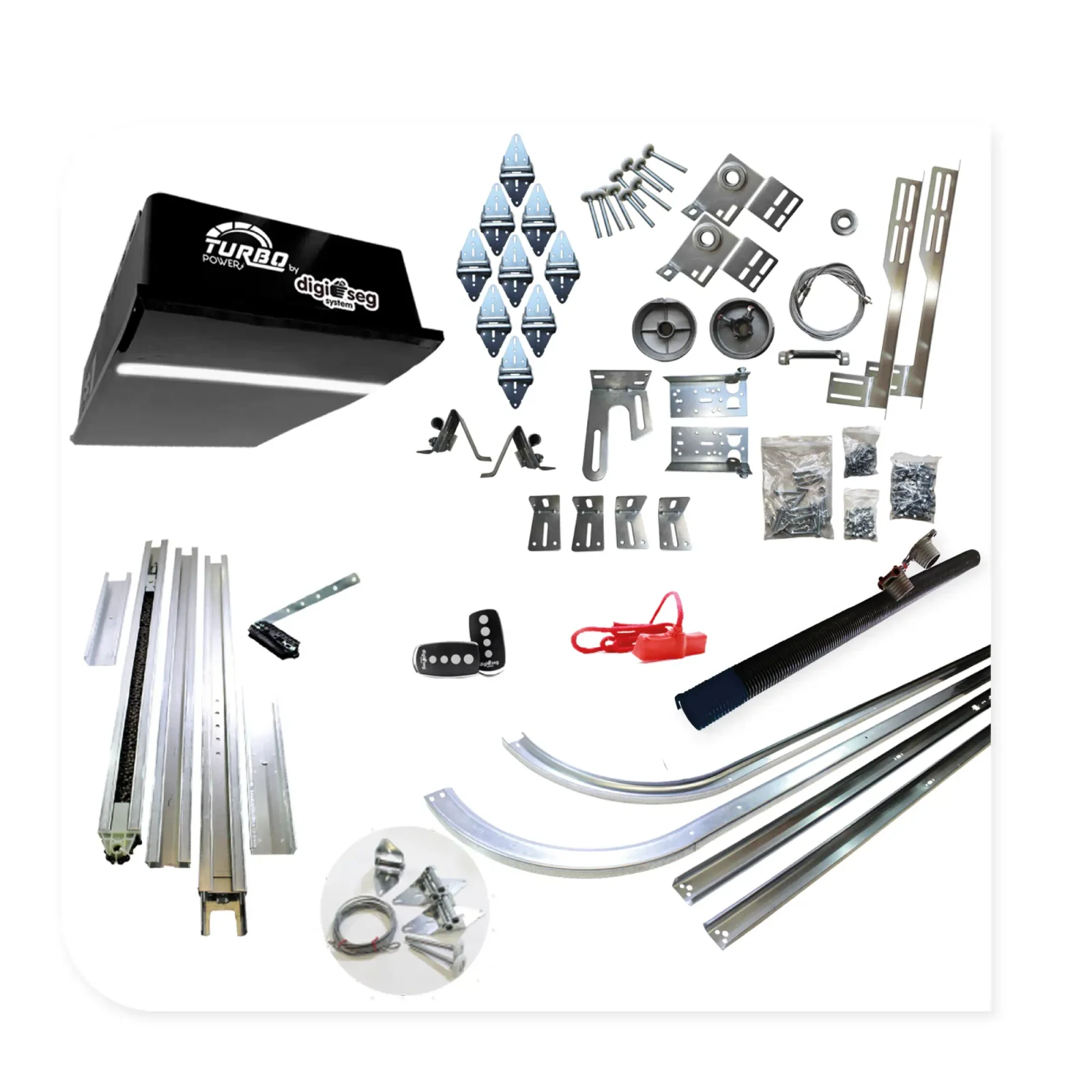 PAQ 1000N TURBO POWER C/ RIEL C + KIT DE HERRAJES 7X8 AZUL