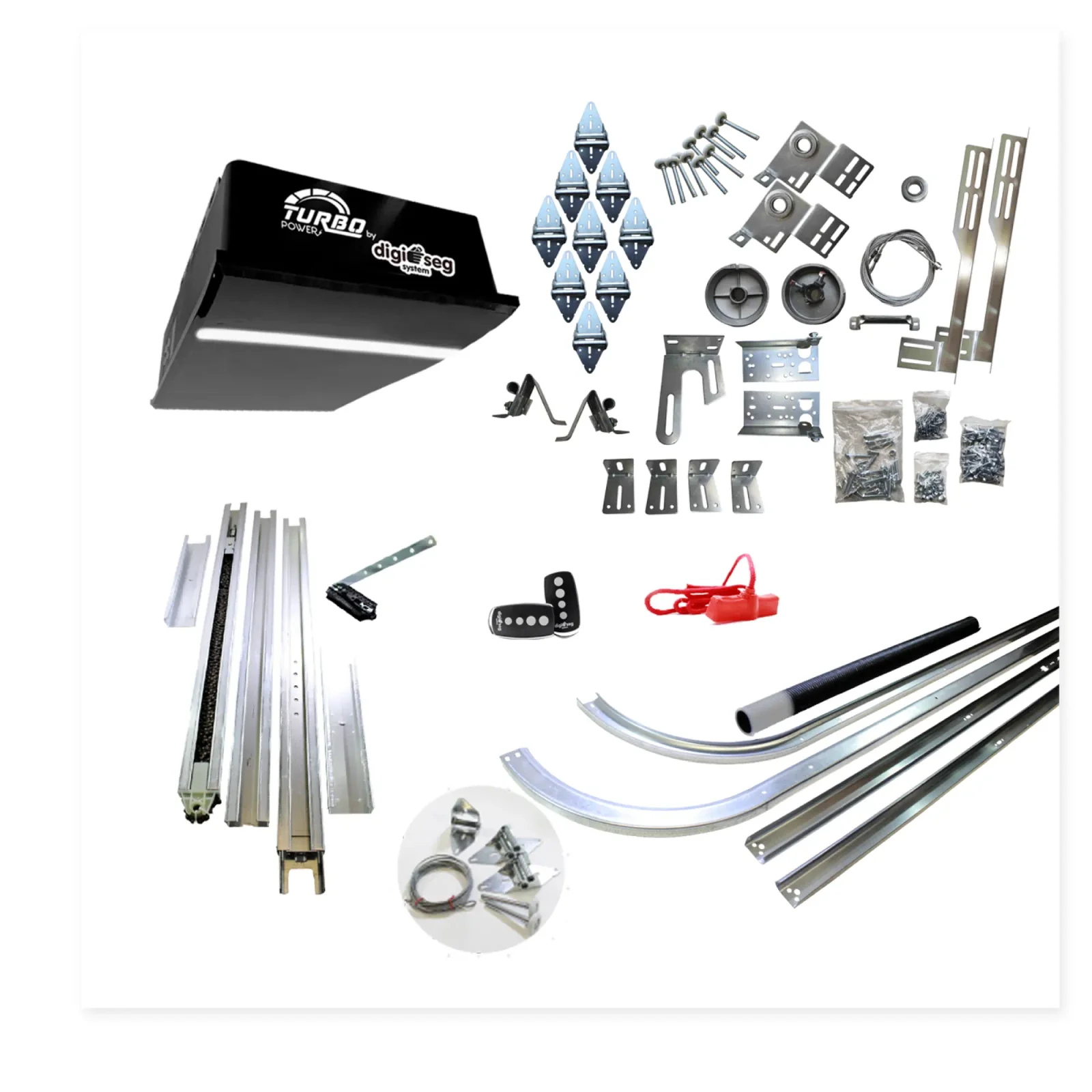 PAQ 1000N TURBO POWER C/ RIEL C + HERRAJES 8X8 BLANCO