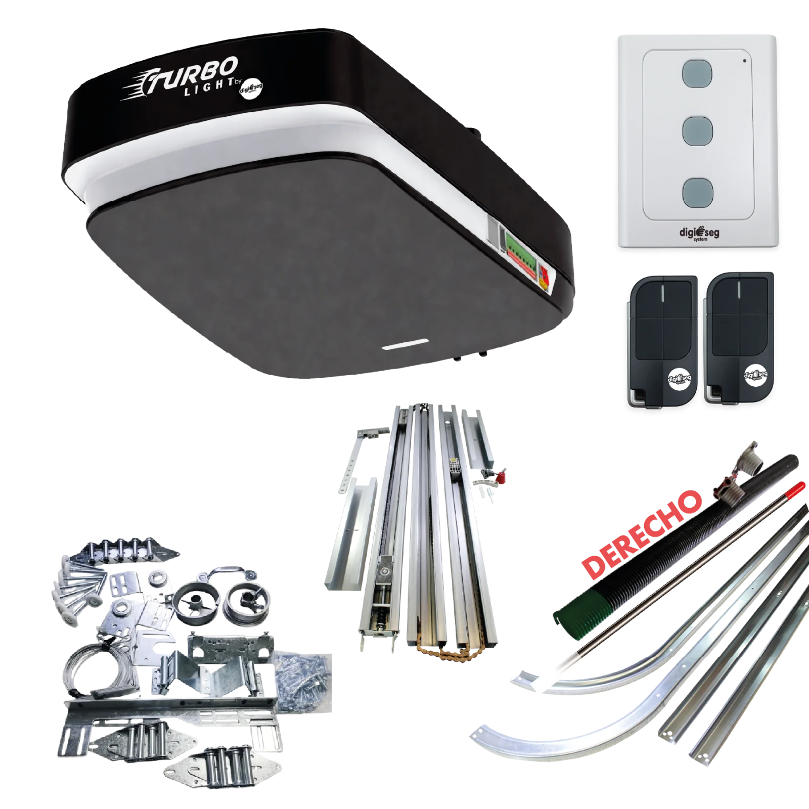 PAQUETE KIT ASCENDENTE TURBO LIGHT RIEL C + KIT DE HERRAJE S