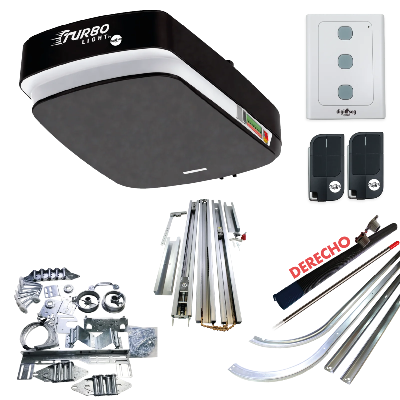 PAQUETE KIT ASCENDENTE TURBO LIGHT RIEL C + KIT DE HERRAJE S