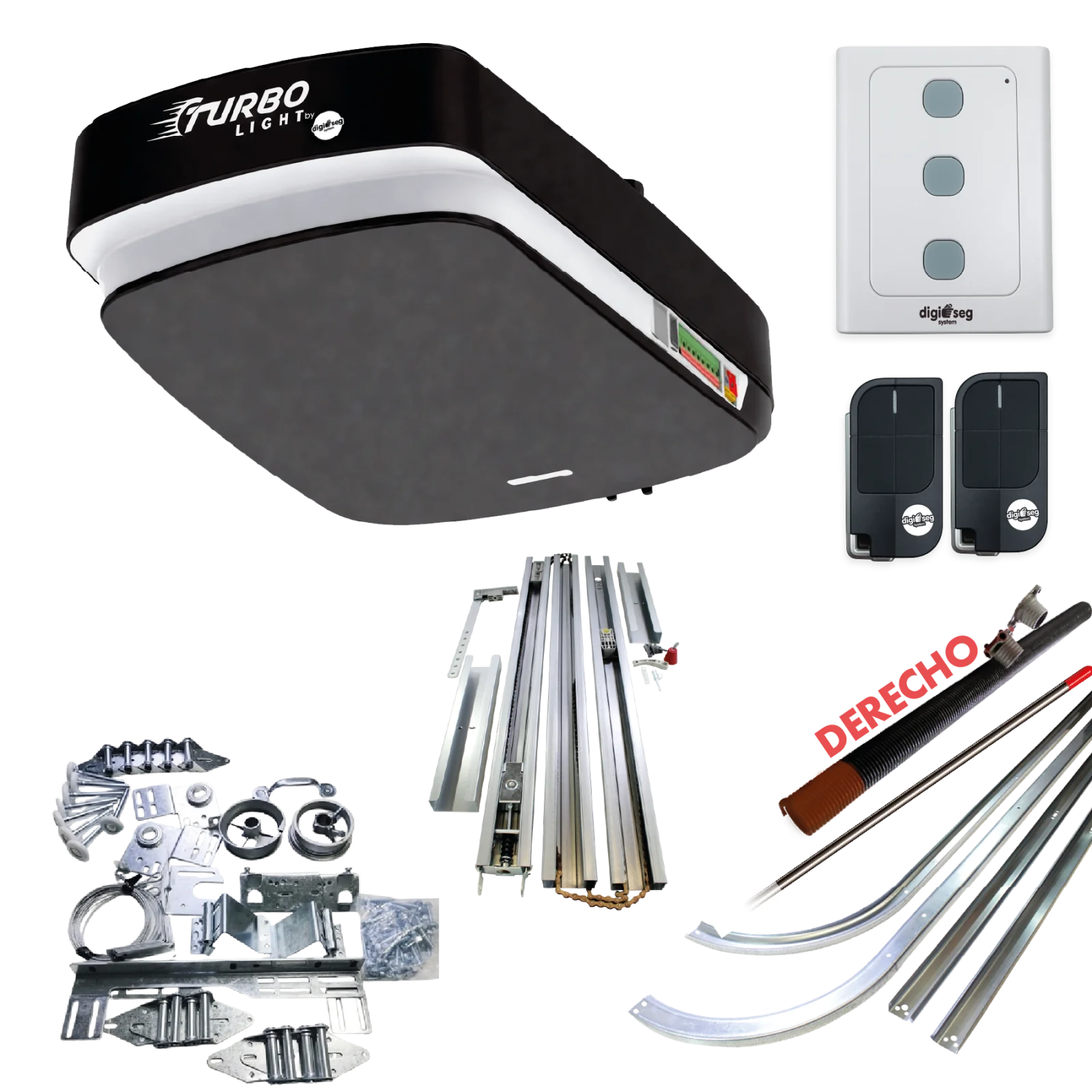 PAQUETE KIT ASCENDENTE TURBO LIGHT RIEL C + KIT DE HERRAJE S