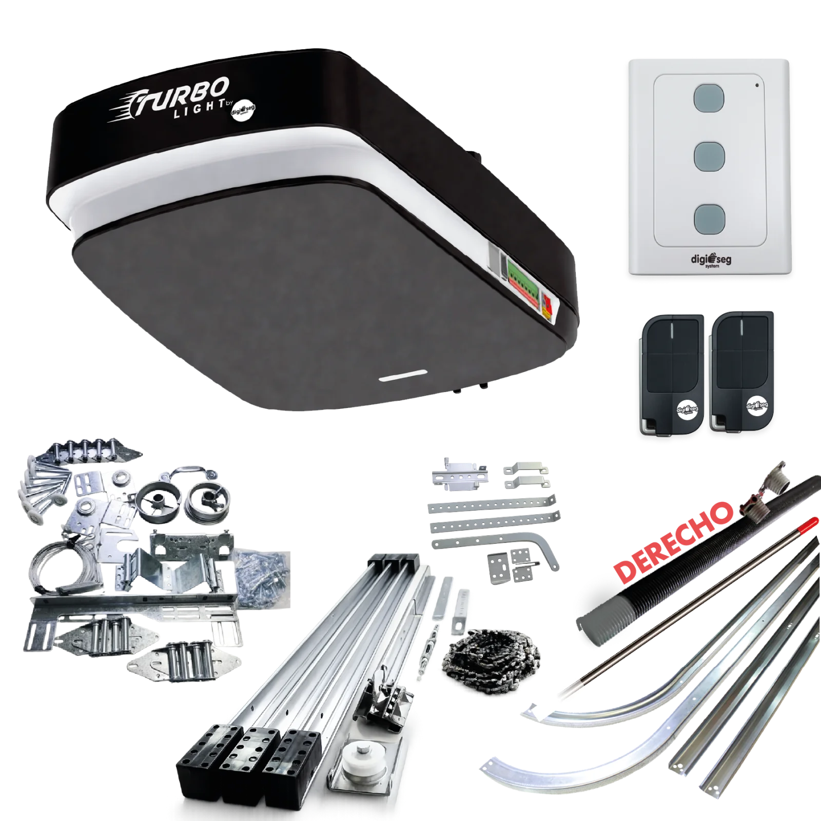 PAQUETE KIT ASCENDENTE TURBO LIGHT RIEL T + KIT DE HERRAJE S