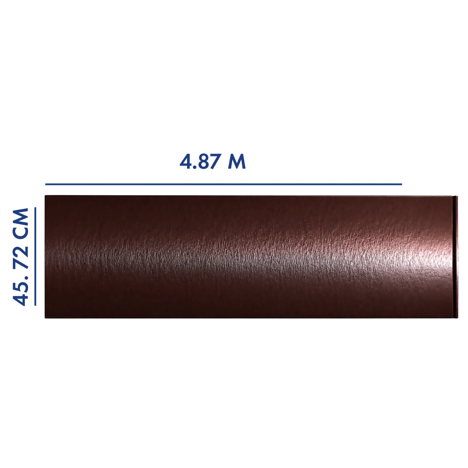 PANEL PARA PORTÓN COLOR CHOCOLATE 4.87 M LARGO X 45.72 CM AN