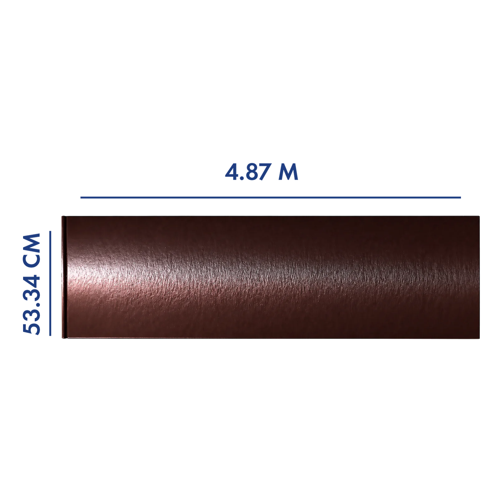 PANEL PARA PORTÓN COLOR CHOCOLATE 4.87 M LARGO X 53.34 CM AN